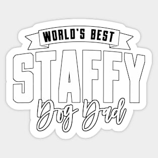 Staffy, World's Best Dog Dad Sticker